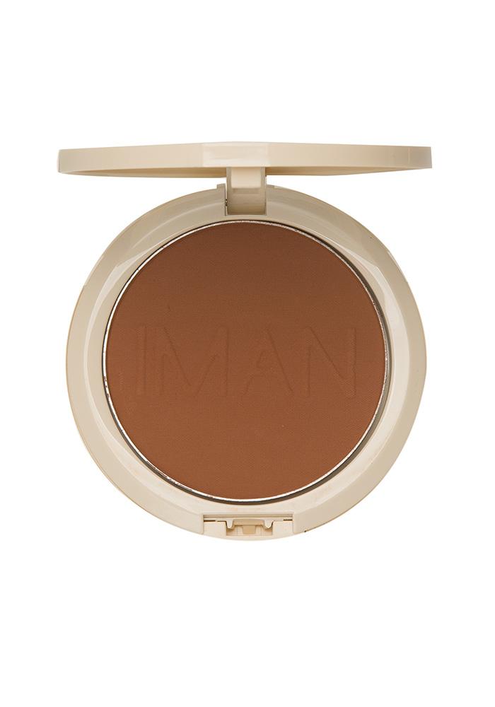 IMAN Oil-Blotting Pressed Powder, Medium Deep - ADDROS.COM